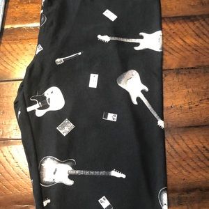 Lularoe Rock & roll, black & white guitars!